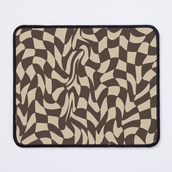 Item preview, Retro Distorted Checkerboard Pattern – Brown Neutral Abstract designed and sold by Barelythere2324.
