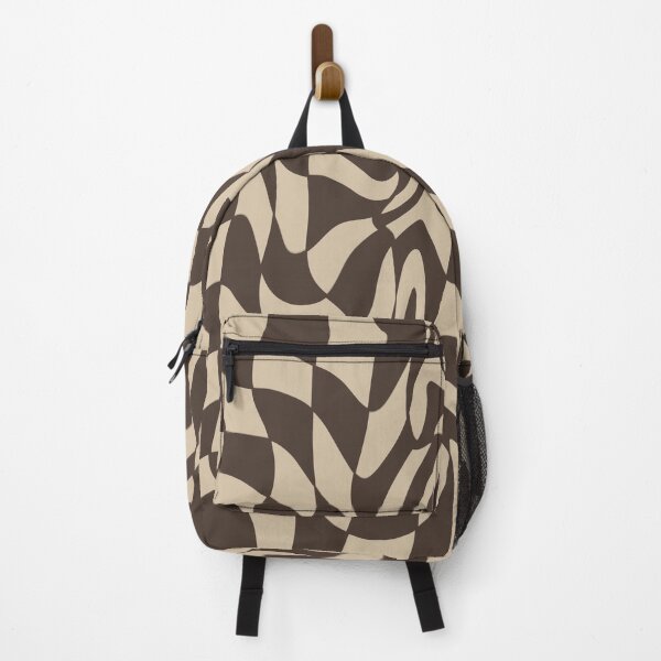 Item preview, Retro Distorted Checkerboard Pattern – Brown Neutral Abstract designed and sold by Barelythere2324.