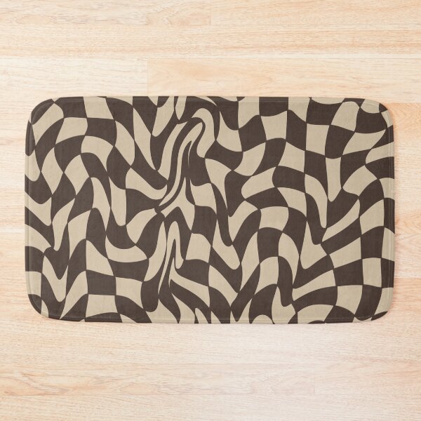 Item preview, Retro Distorted Checkerboard Pattern – Brown Neutral Abstract designed and sold by Barelythere2324.