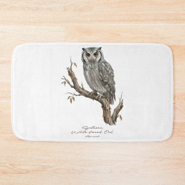 Item preview, Southern White-faced Owl on Rustic Branch designed and sold by Takeda-art.
