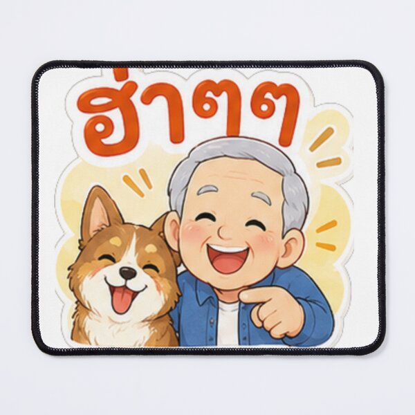 Item preview, “Haa Haa!” – Funny Thai Grandpa & Dog designed and sold by Tonphiarts.
