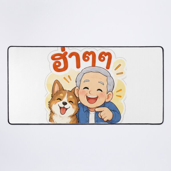 Item preview, “Haa Haa!” – Funny Thai Grandpa & Dog designed and sold by Tonphiarts.