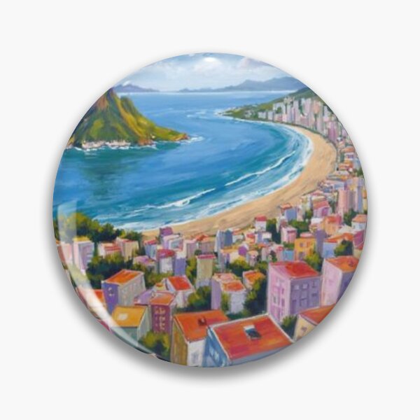 Item preview, Brazil shoreline with cross oil painting designed and sold by cloudzer0000.