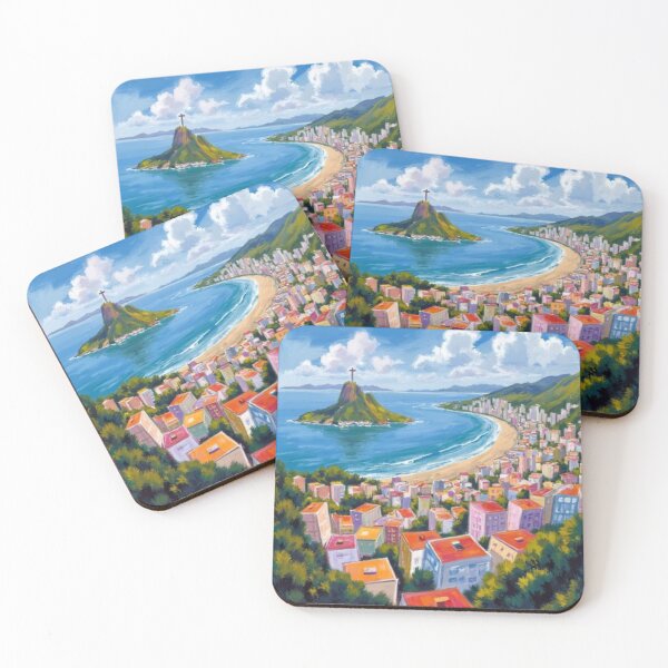 Item preview, Brazil shoreline with cross oil painting designed and sold by cloudzer0000.