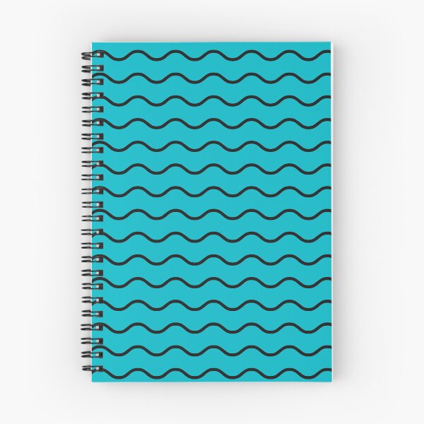 Item preview, Cyan And Black Waves Pattern designed and sold by pattern-archive.