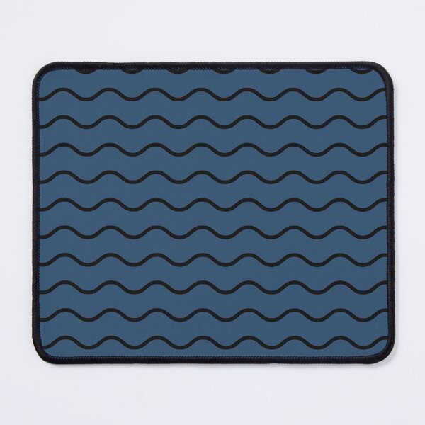 Item preview, Denim And Black Waves Pattern designed and sold by pattern-archive.