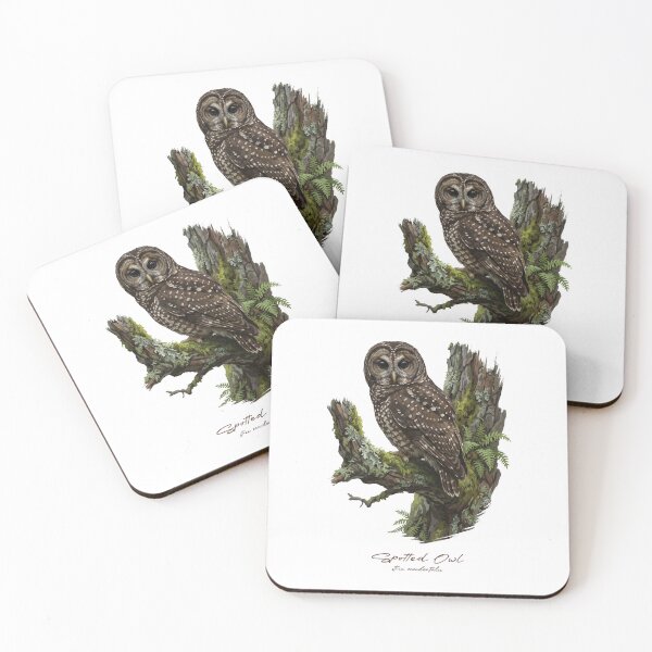 Item preview, Spotted Owl on Mossy Tree designed and sold by Takeda-art.