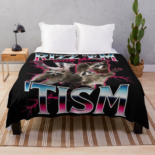 Item preview, Rizz 'Em With The 'Tism Raccoon Meme Internet Slang Neurodivergent Humor designed and sold by SanTiOmal.