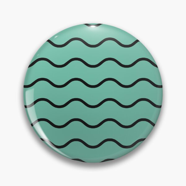 Item preview, Pastel Green And Black Waves Pattern designed and sold by pattern-archive.