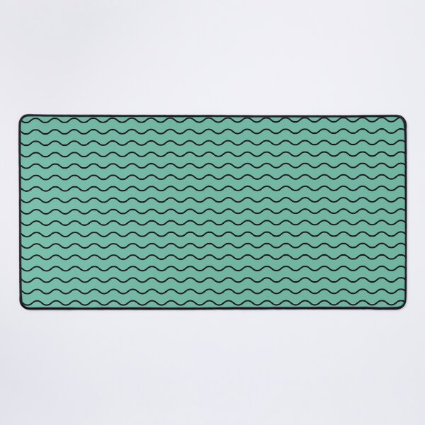 Item preview, Pastel Green And Black Waves Pattern designed and sold by pattern-archive.