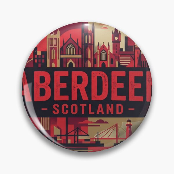 Item preview, Aberdeen Scotland Heritage Travel Badge Art designed and sold by redsharkuk.