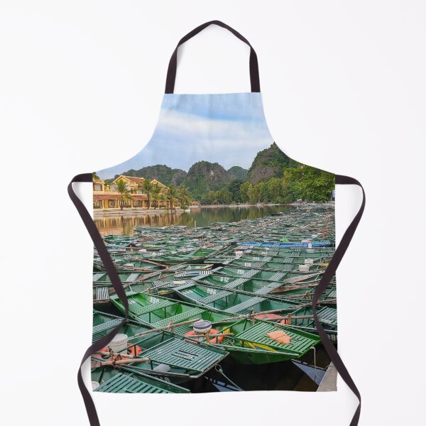 Item preview, Evening Rowboats at Tam Coc - Blue Hour Ninh Binh | Serene Vietnam River Landscape Art designed and sold by Ross.A.Campbell.