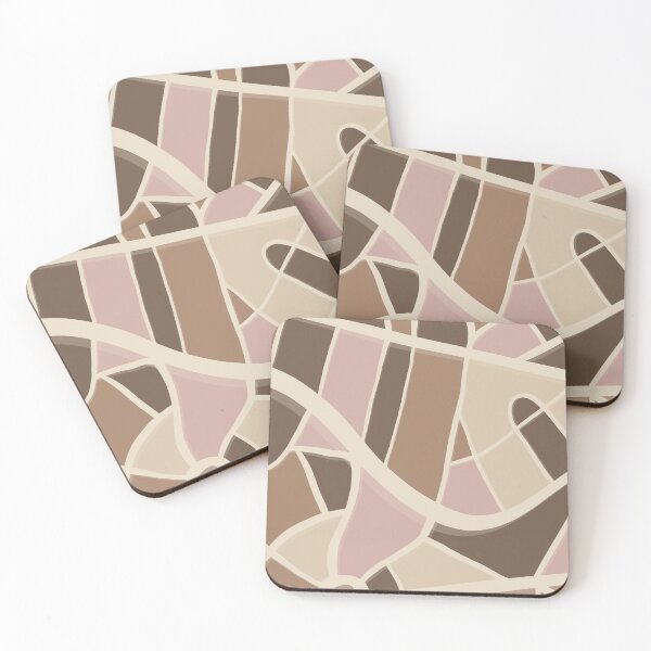 Item preview, Abstract Geometric Mosaic Pattern – Neutral Boho Shapes designed and sold by Barelythere2324.