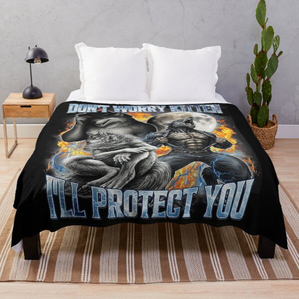 Item preview, Don't Worry Kitten I'll Protect You Werewolf Fantasy Protector designed and sold by SanTiOmal.