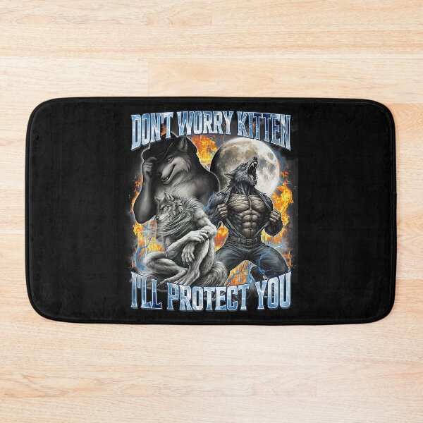 Item preview, Don't Worry Kitten I'll Protect You Werewolf Fantasy Protector designed and sold by SanTiOmal.