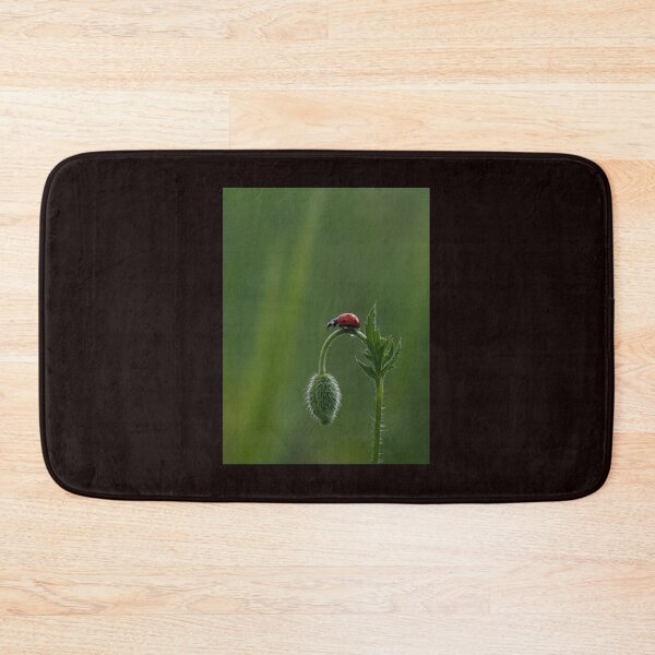 Item preview, Ladybug Resting on Wild Plant Bud designed and sold by onubi.