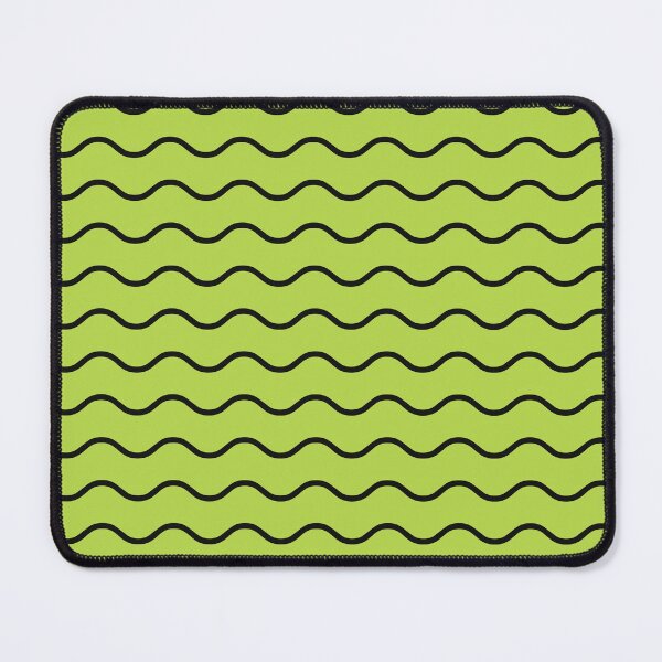 Item preview, Lime And Black Waves Pattern designed and sold by pattern-archive.