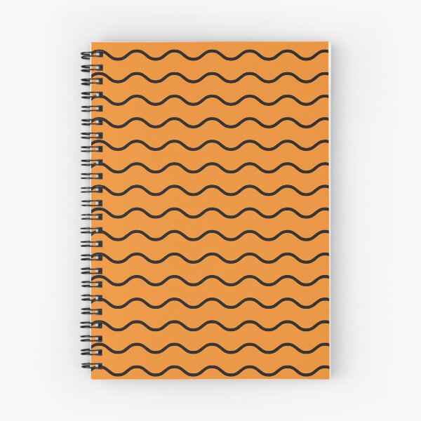 Item preview, Orange And Black Waves Pattern designed and sold by pattern-archive.