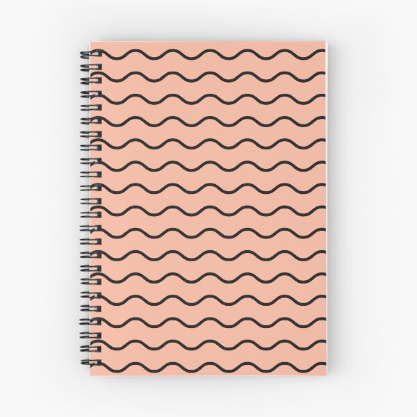 Item preview, Peach And Black Waves Pattern designed and sold by pattern-archive.
