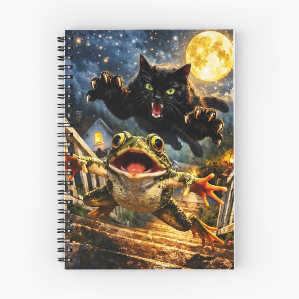 Item preview, Cat and Frog under the Moonlight designed and sold by Erlin Rudho.