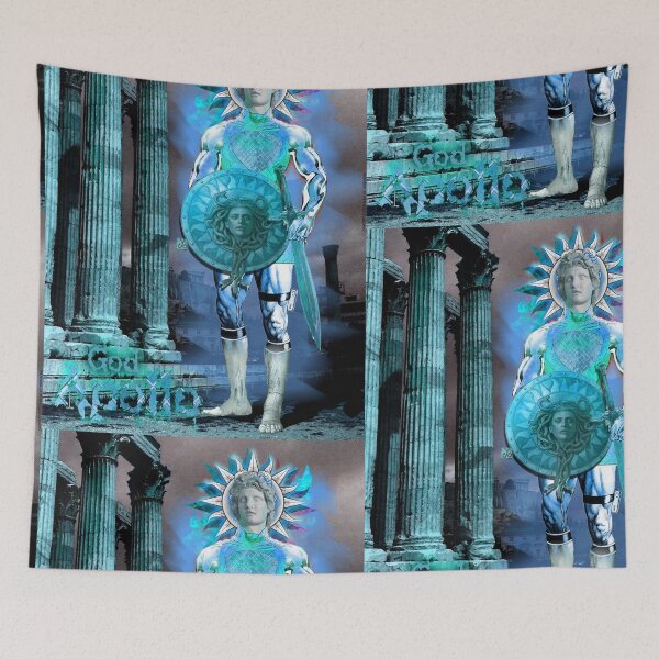 Item preview, Greek Magna God Apollo in Front of Greek Apollo Temple (design by AliceCCI) designed and sold by VanyssaGraphics.