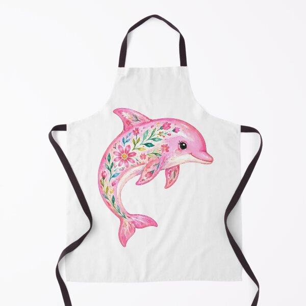 Item preview, Floral Dolphin Illustration designed and sold by DesignerKha.