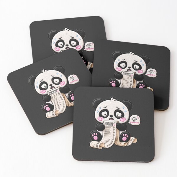 Item preview, Emotionally Expensive Panda Embroidery Patch designed and sold by ColorSplash123.