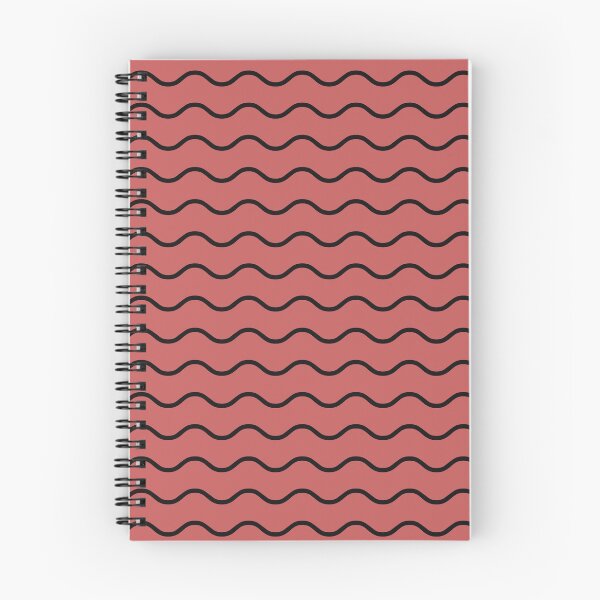 Item preview, Pastel Red And Black Waves Pattern designed and sold by pattern-archive.