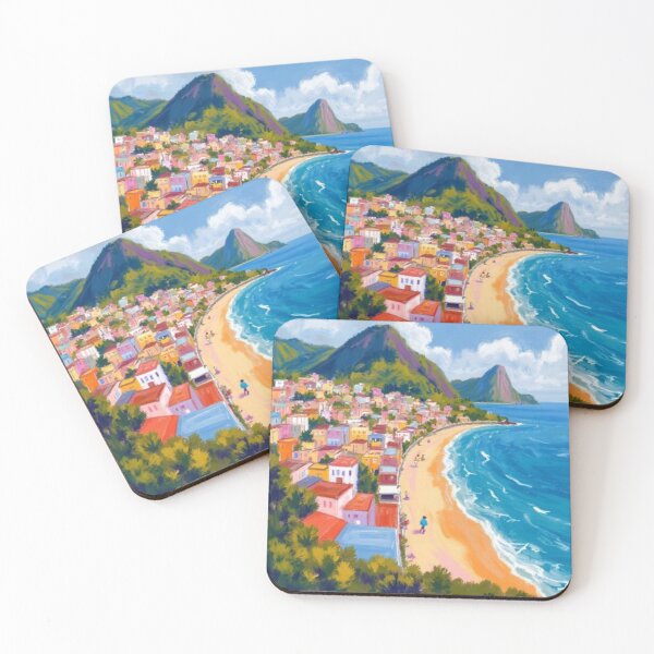 Item preview, shoreline Brazil oil painting designed and sold by cloudzer0000.