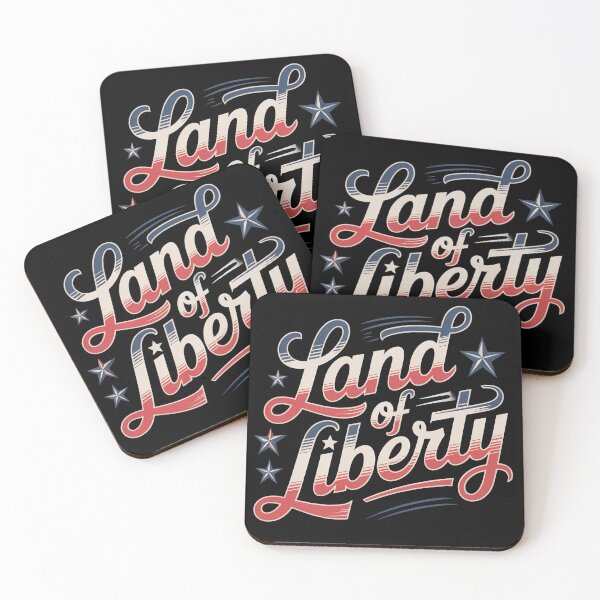 Item preview, Land of Liberty Patriotic Script designed and sold by OldGloryForge.