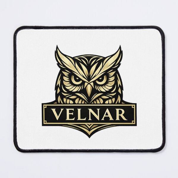 Item preview, VELNAR Golden Owl Luxury Graphic Tee designed and sold by Ikkipass Enterprises.