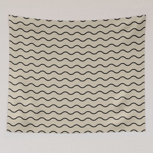 Item preview, Sand And Black Waves Pattern designed and sold by pattern-archive.