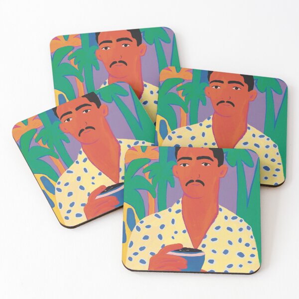 Item preview, Tropical Coffee Portrait Illustration designed and sold by Lari-ra.