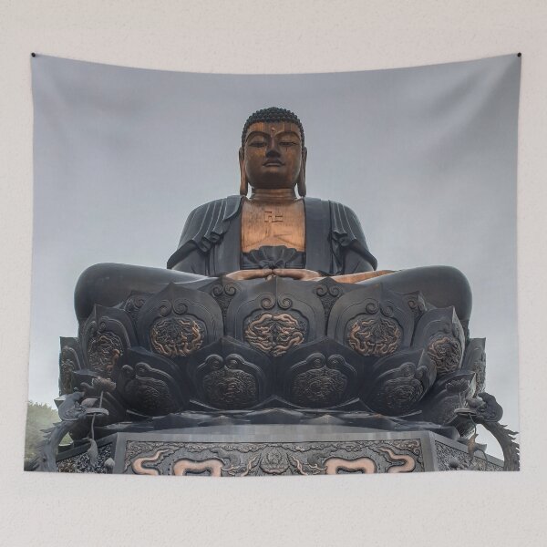 Item preview, Great Buddha of Fansipan - Kim Son Bao Thang Pagoda | Sa Pa Vietnam Spiritual Landscape Art designed and sold by Ross.A.Campbell.