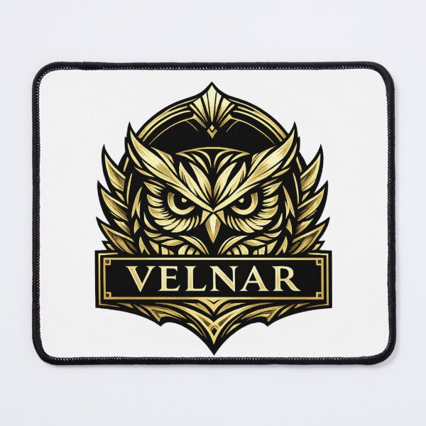 Item preview, VELNAR Golden Owl Luxury Graphic Tee designed and sold by Ikkipass Enterprises.