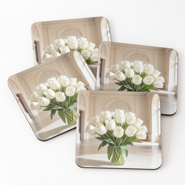 Item preview, Elegant White Tulips in Classical Interior designed and sold by AwakenFah.