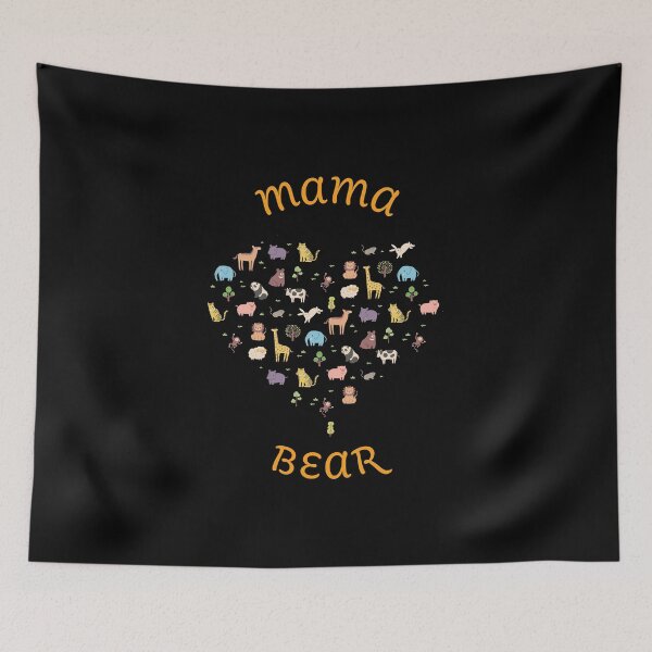 Item preview, Mama Bear Animal Heart - Nursery New Mom Gift Design designed and sold by cabana.space.