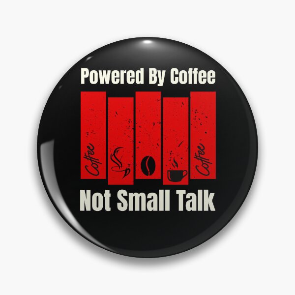Item preview, Powered by Coffee Not Small Talk Shirt – Funny Introvert Coffee T-Shirt designed and sold by Line-Mood1⭐️⭐️⭐️⭐️⭐️.