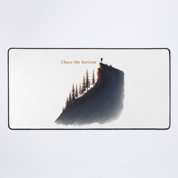 Item preview, Chase the horizon hiker mountain ridge oil painting adventure art designed and sold by icemanphotos.