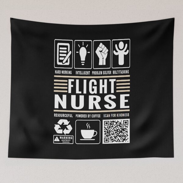 Item preview, Funny Flight Nurse Job Description Icons QR Code designed and sold by MerchMaxxing.