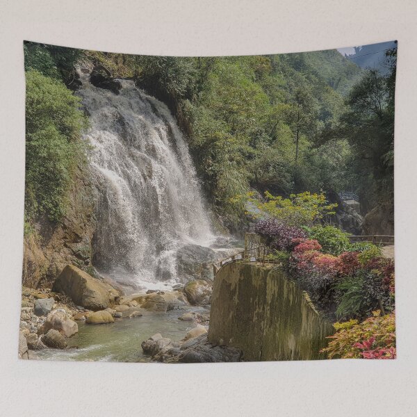 Item preview, Cat Cat Falls, Sa Pa - Hmong Village Waterfall | Tropical Lao Cai, Vietnam Nature Art designed and sold by Ross.A.Campbell.