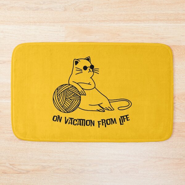 Item preview, Funny Cat Sunglasses Chill On Vacation From Life Quote designed and sold by Artycom.