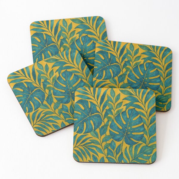 Item preview, Blue and Green Tropical Leaves designed and sold by GraphicsClub.