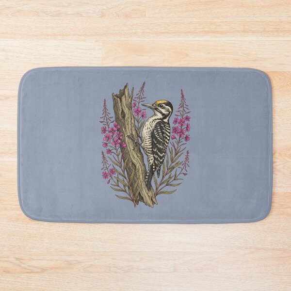 Item preview, American Three-Toed Woodpecker Botanical Bird Illustration  designed and sold by BirdsnStuff.