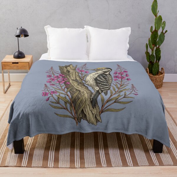 Item preview, American Three-Toed Woodpecker Botanical Bird Illustration  designed and sold by BirdsnStuff.