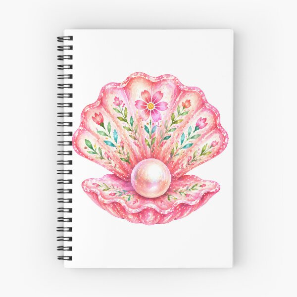 Item preview, Floral Seashell with Pearl Illustration designed and sold by DesignerKha.