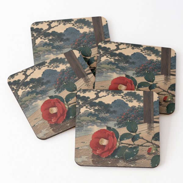 Item preview, Camellia Bloom Flowers - Vintage Ukiyo-e Japanese Woodblock  designed and sold by bapupa.