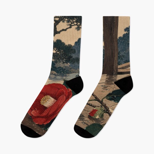 Item preview, Camellia Bloom Flowers - Vintage Ukiyo-e Japanese Woodblock  designed and sold by bapupa.