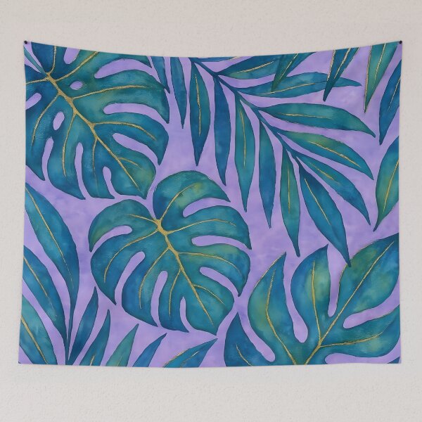 Item preview, Blue and Green Tropical Leaves designed and sold by GraphicsClub.