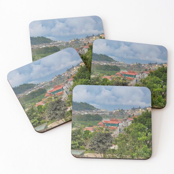 Item preview, Sa Pa Townscape - Misty Highlands of Lao Cai | Majestic Vietnam Mountain City Art designed and sold by Ross.A.Campbell.